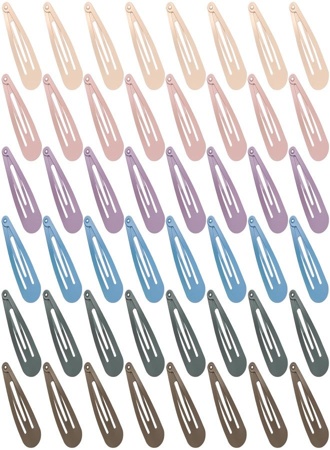 Cptots 48 PCS Small Metal Barrettes For Women Non Slip Water Drop Snap Clips For Thick Thin Fine Hair Classic Accessories,Pink Blue Green,1.97 x 0.5 In - Image 1